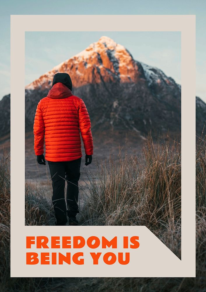 Freedom quote  poster template