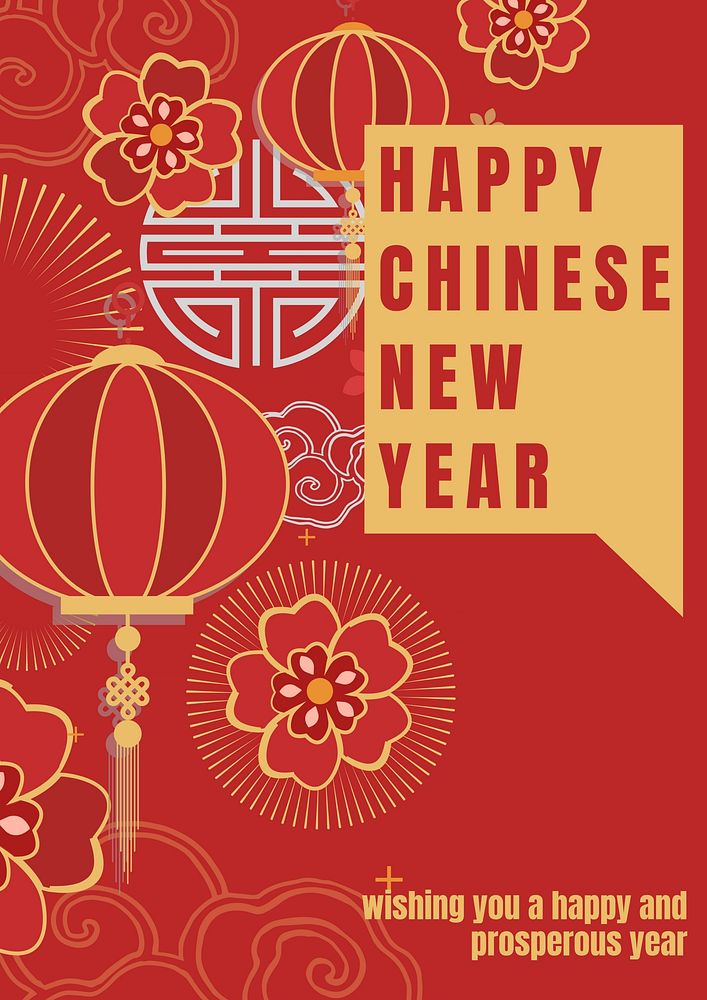 Chinese new year   poster template