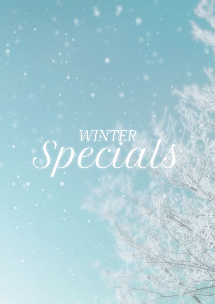 Winter specials   poster template