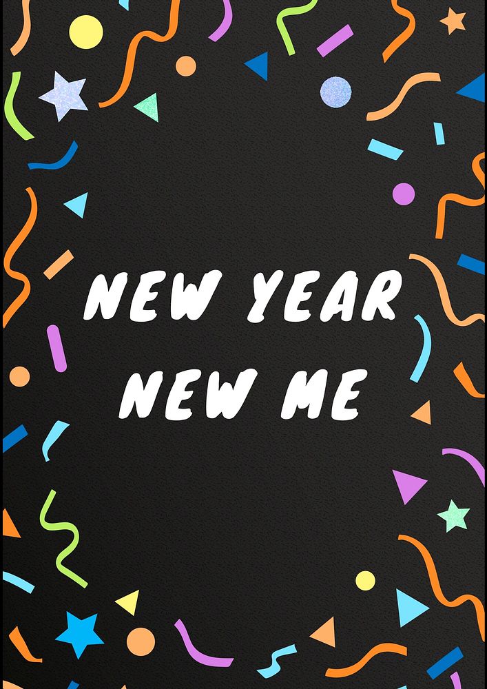 New Year new me poster template