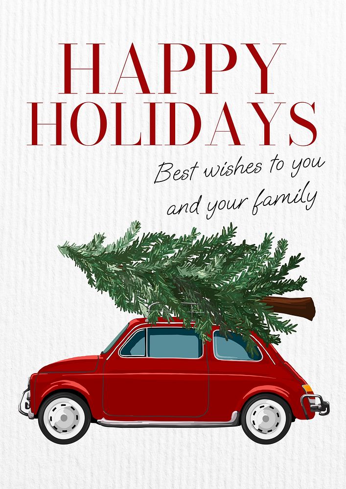 Happy holidays   poster template