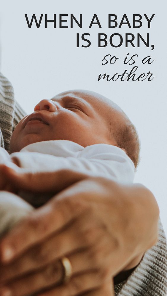 Mother & baby quote   social story template