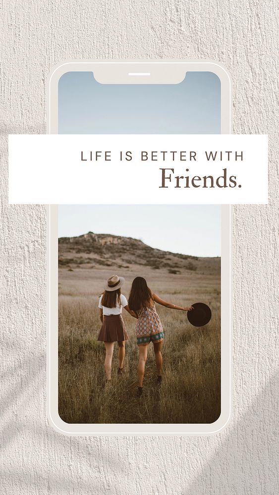 Friendship quote   Instagram story template