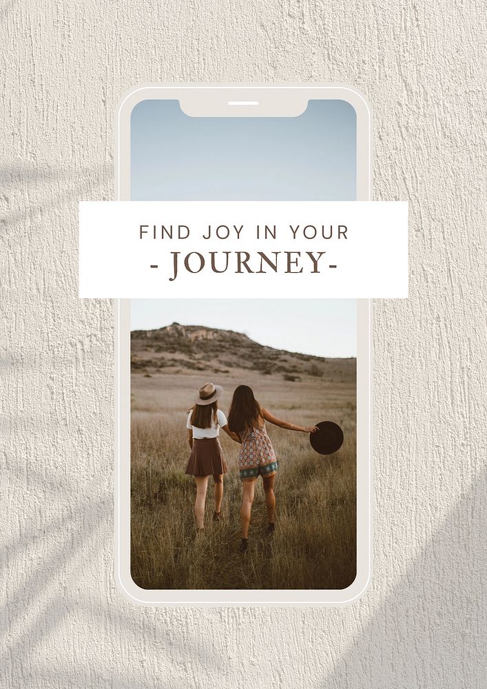 Joyful journey & life  poster template