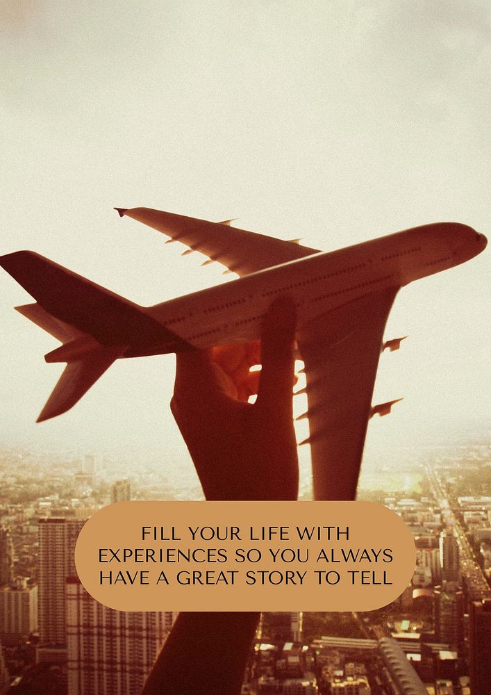 Travel quote poster template