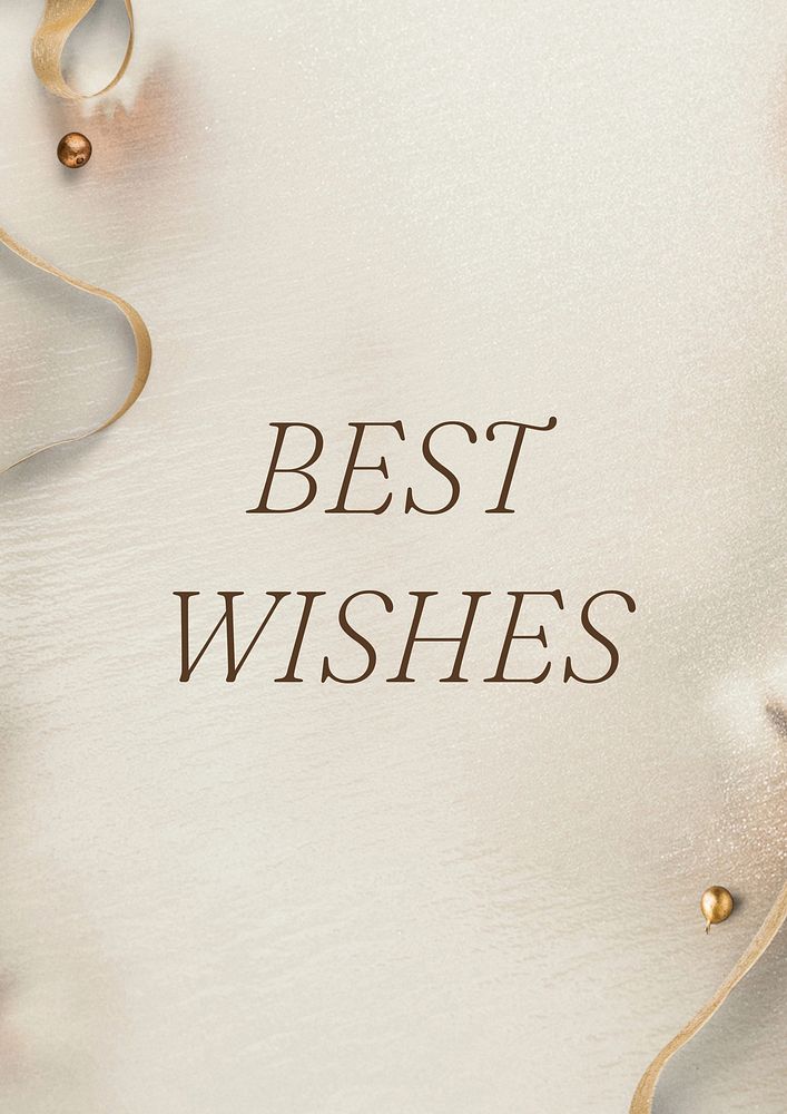 Best wishes editable  poster template