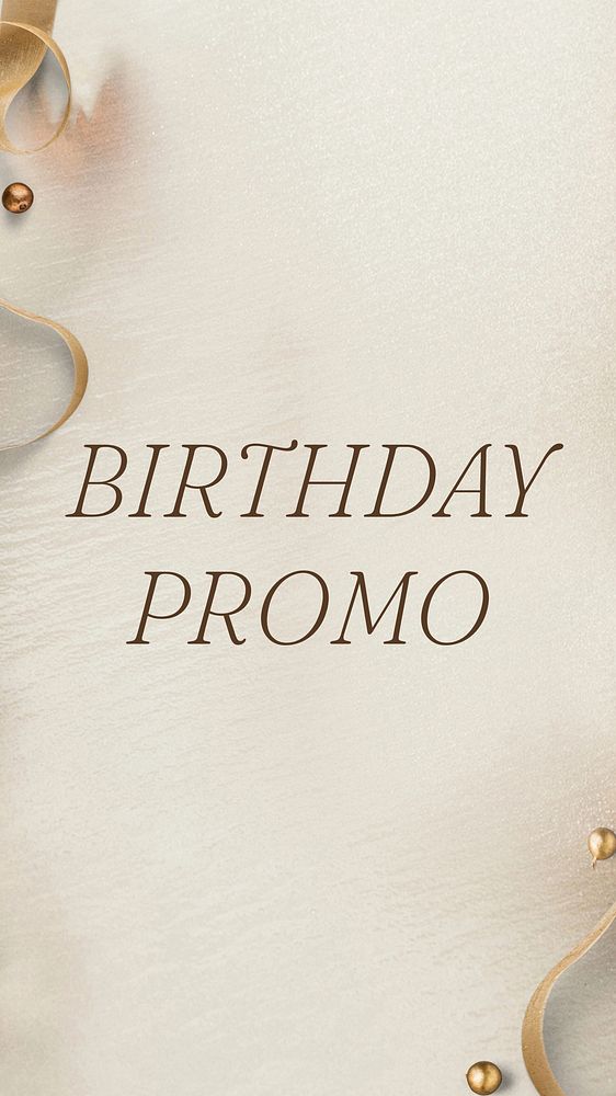 Birthday promotion Facebook story template