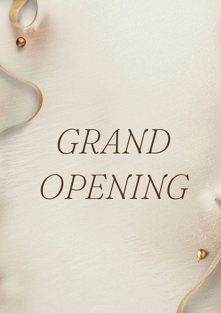 Grand opening poster template