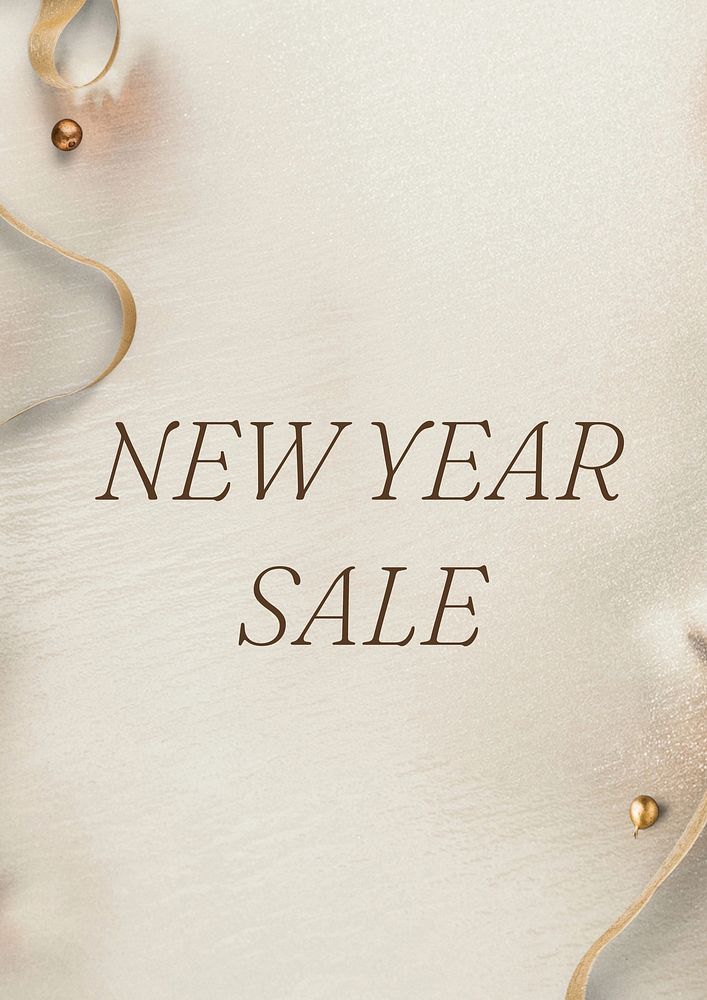 New Year sale poster template