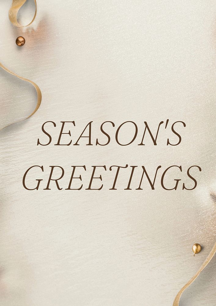 Seasons greetings poster template