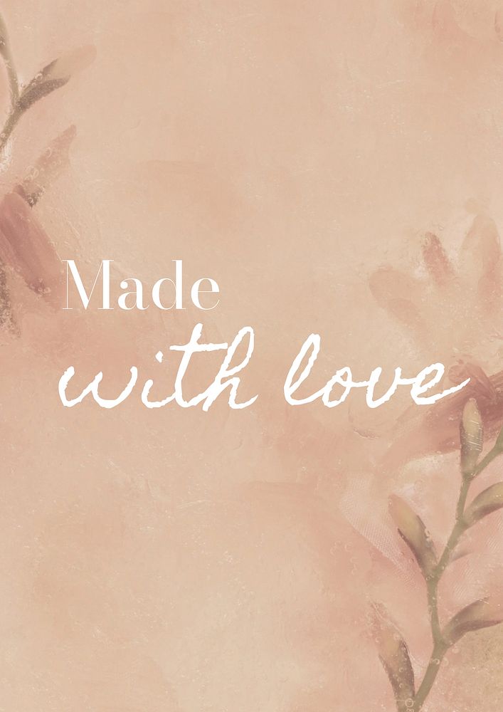 Made with love  poster template