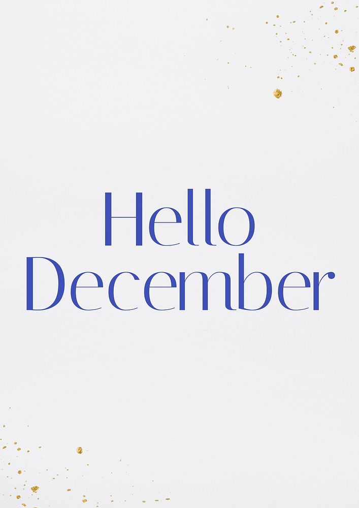 Hello December  poster template