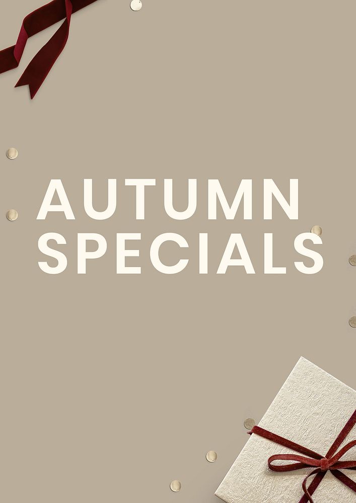 Autumn specials poster template Free Photo rawpixel