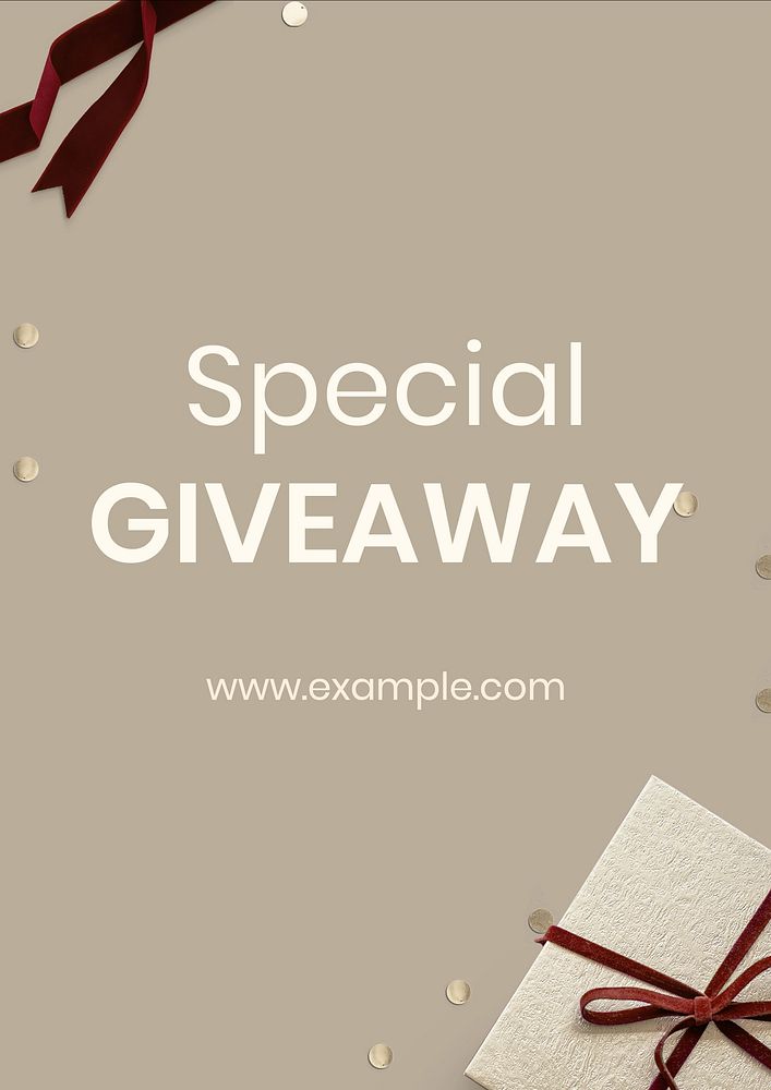 Special giveaway  poster template