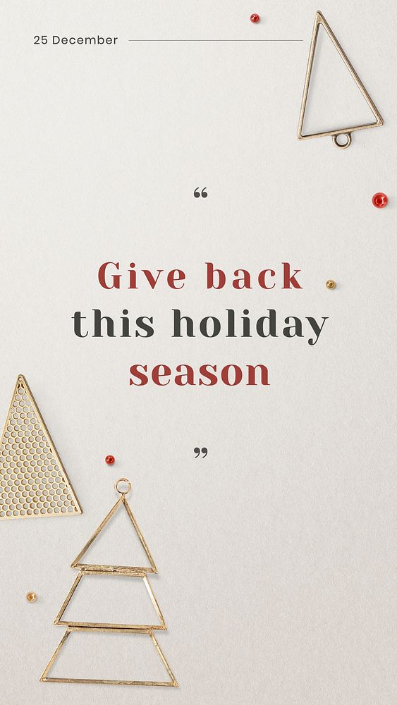 Holiday season donation  Instagram story template