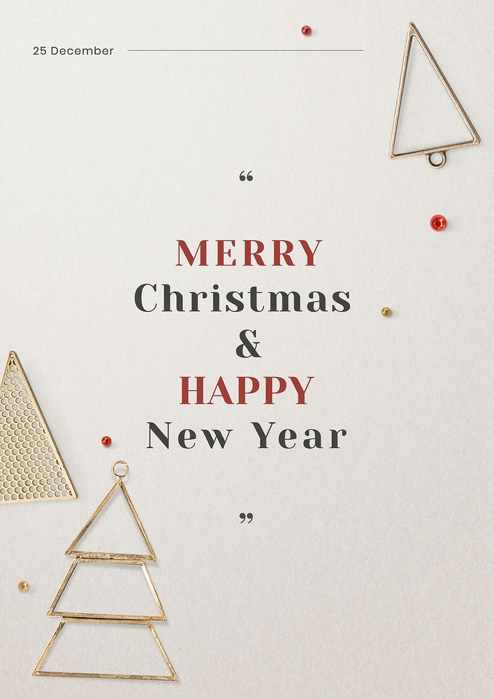Christmas & new year  poster template