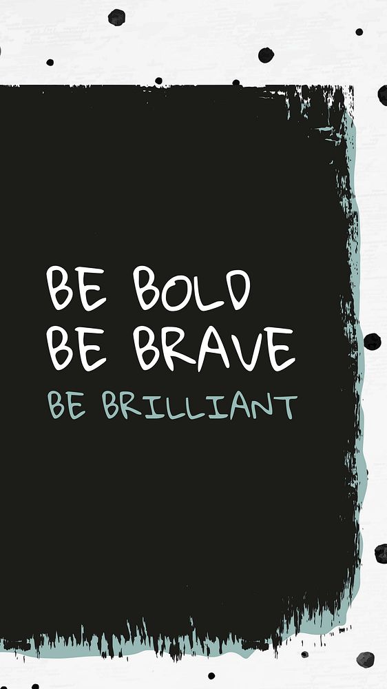 Be bold quote   social story template