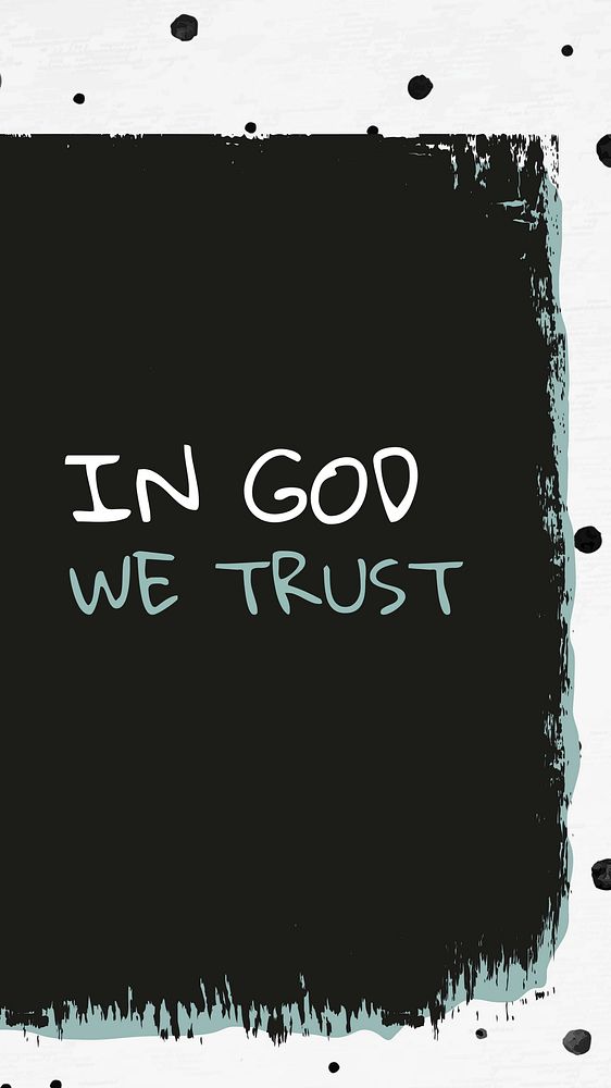 In God we trust   social story template
