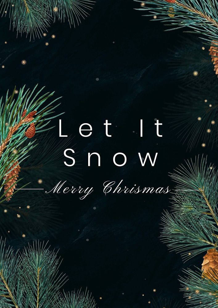 Let it snow  poster template