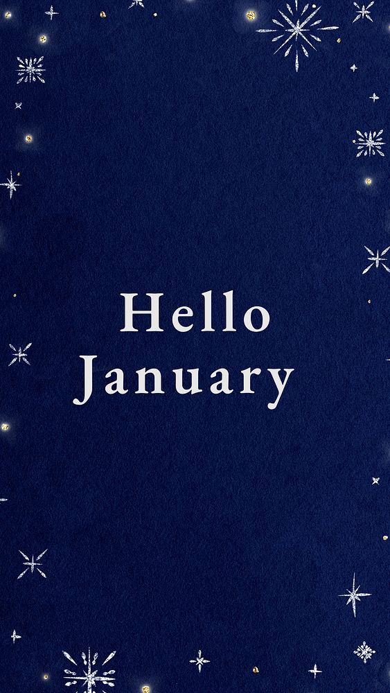 Hello January  Facebook story template