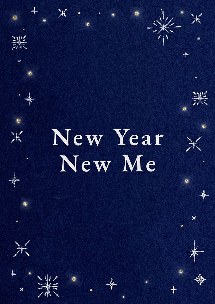New Year new me  poster template