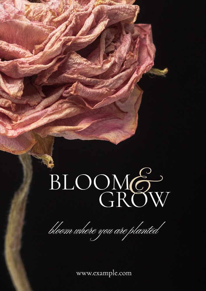 Bloom & grow   poster template