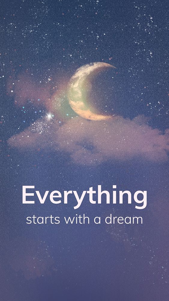 Dream quote Facebook story template