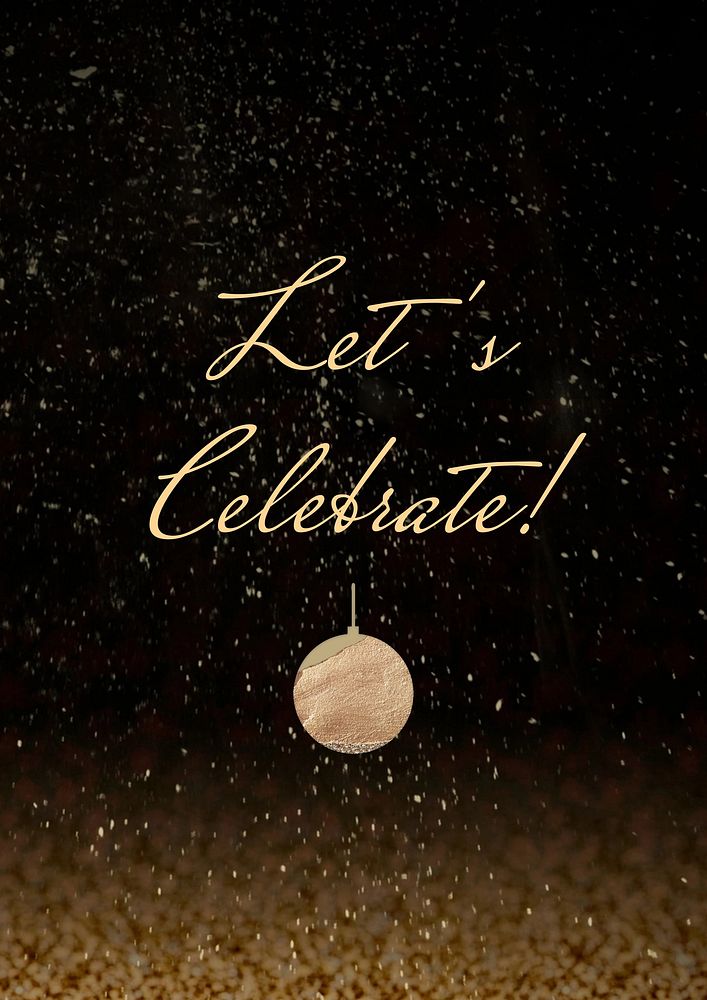 Let's celebrate!  poster template