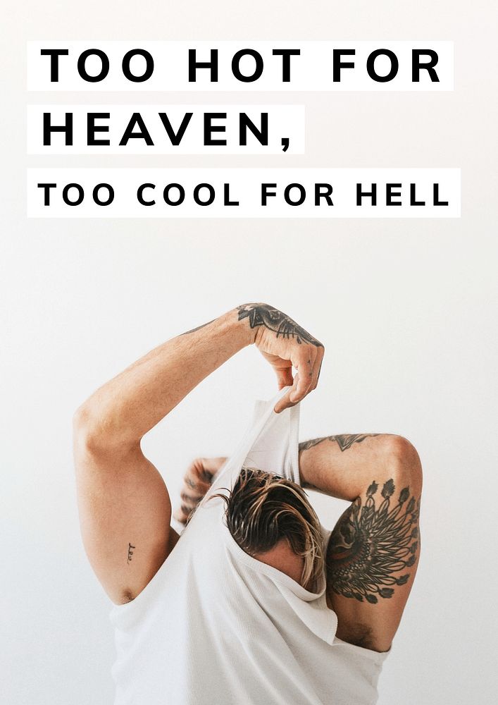 Men's motivational quote poster template Free Photo rawpixel