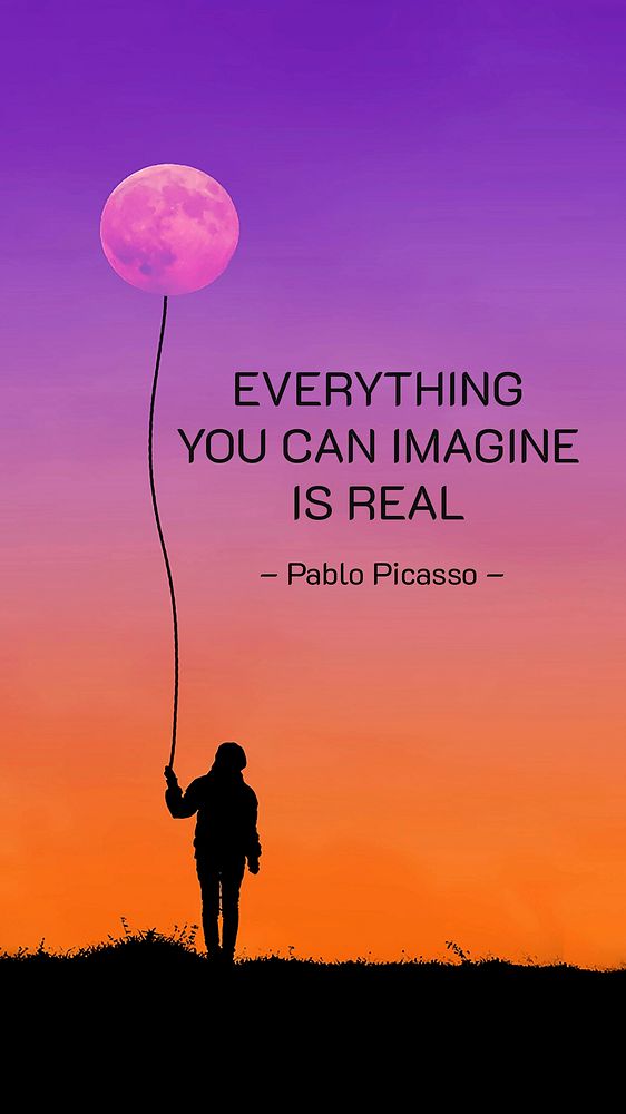Imagination quote   Facebook story template