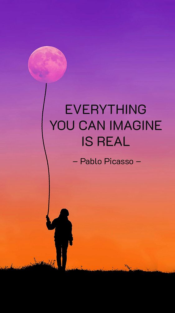 Imagination quote Facebook story template Free Photo rawpixel