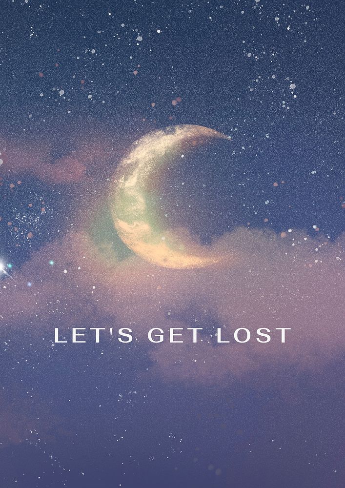 Let's get lost   poster template