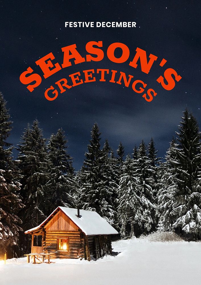 Season's Greetings  poster template