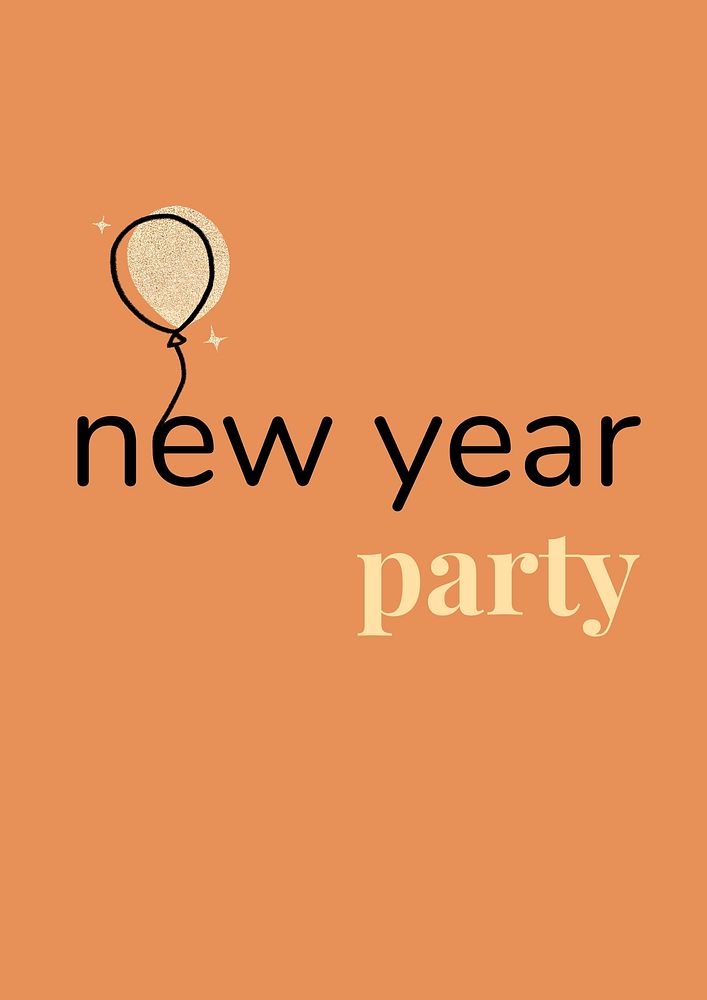 New year party  poster template