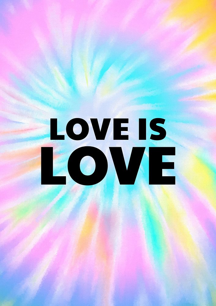 Love is love poster template | Free Photo - rawpixel