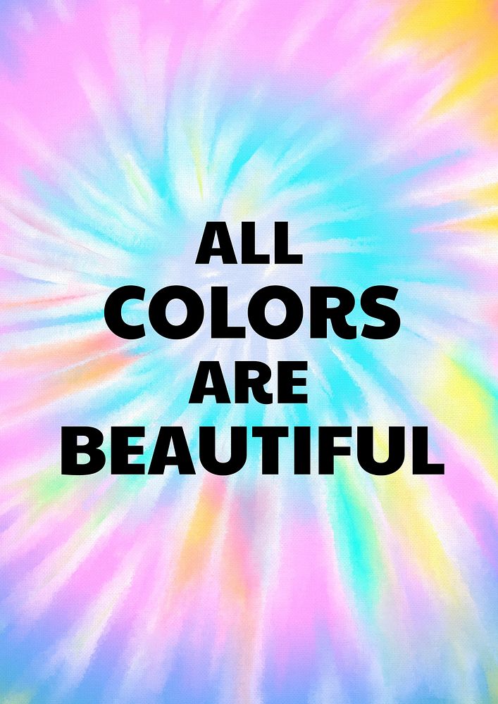 All colors beautiful  poster template