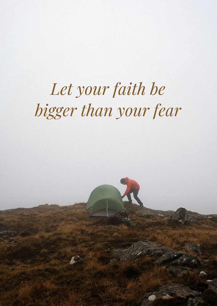 Faith over fear   poster template