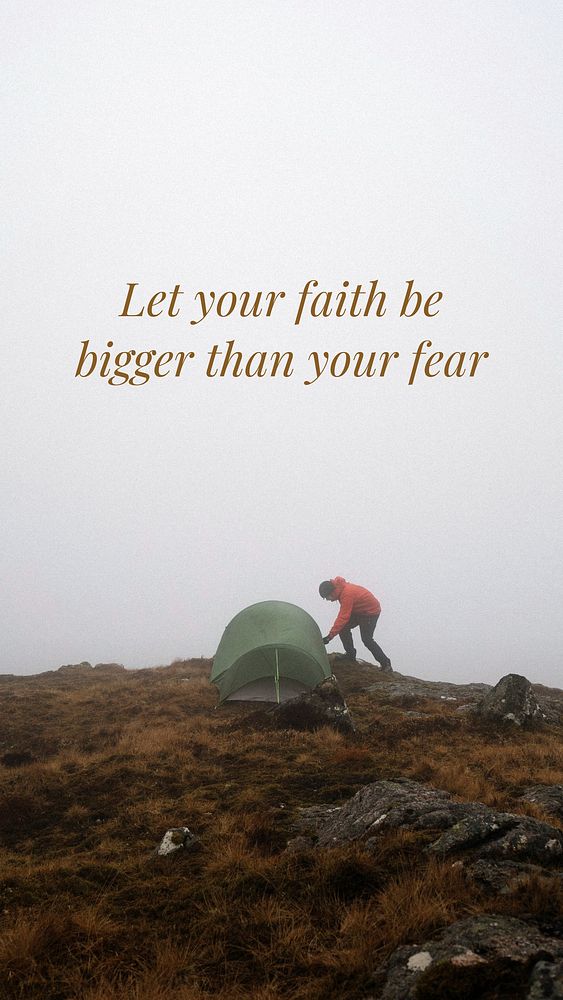 Faith over fear   Instagram story template