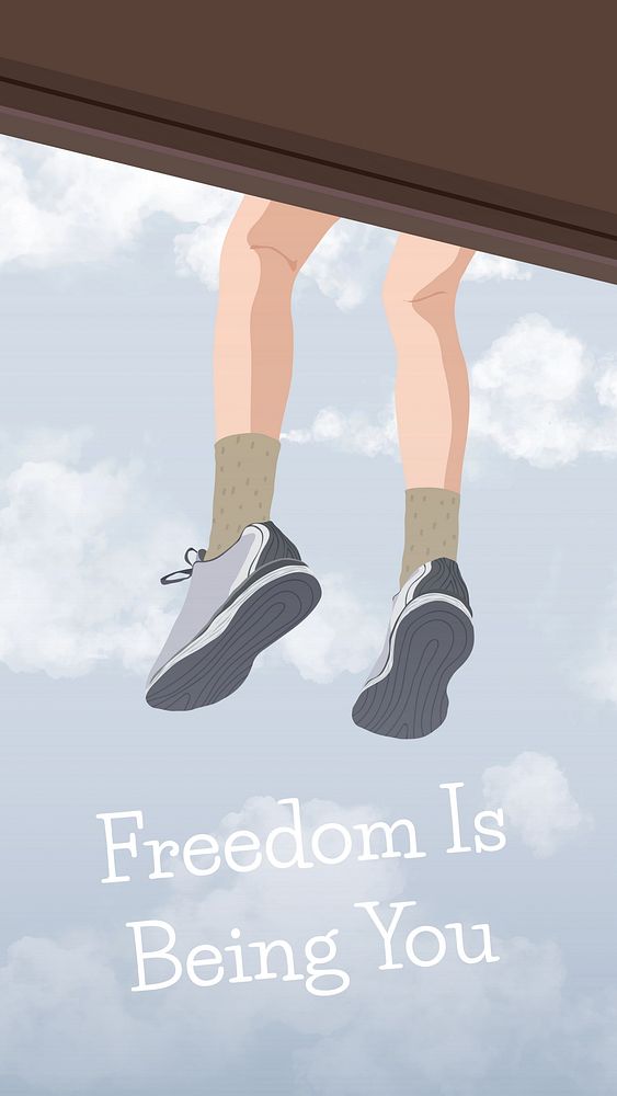 Freedom quote  Facebook story template