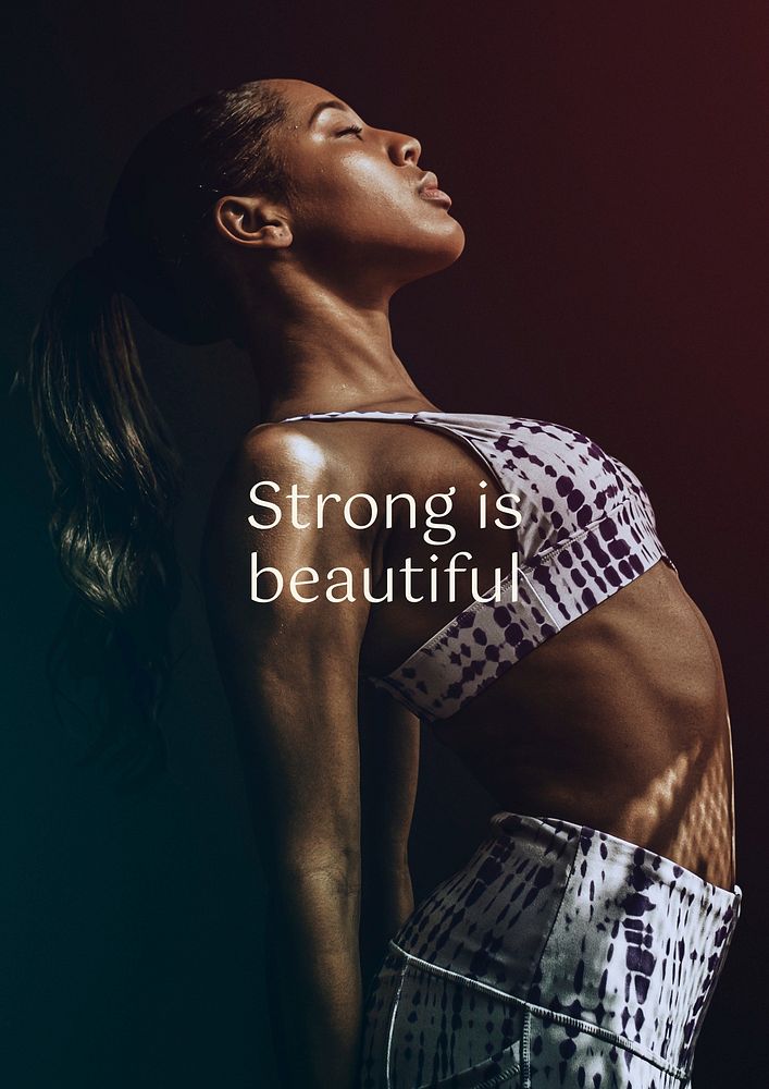 Strong is beautiful   poster template