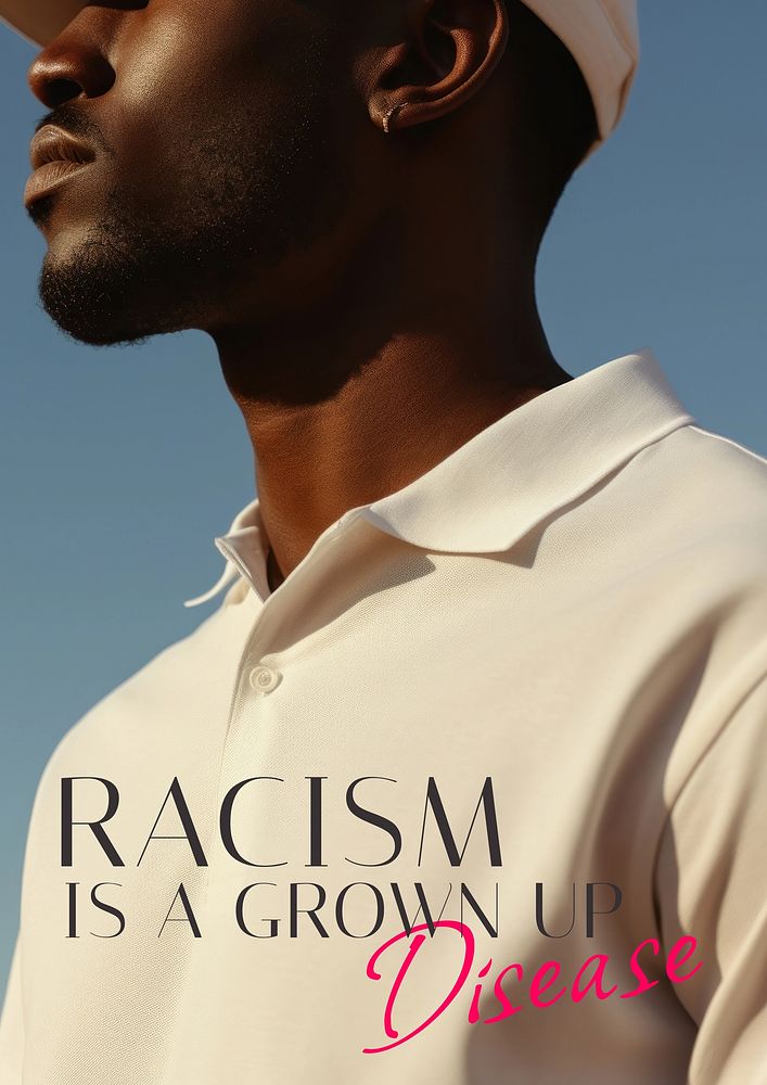 Racism poster template Free Photo rawpixel