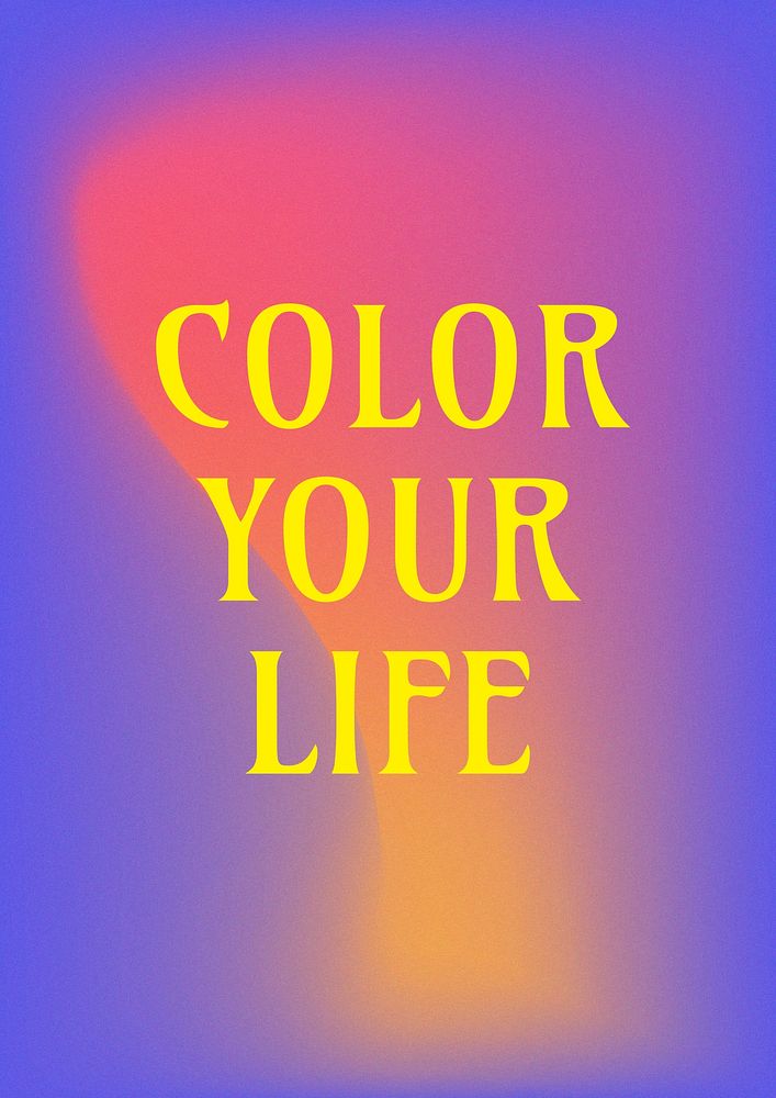 Color your life  poster template