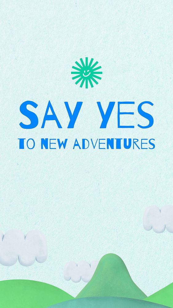 Adventure quote  Facebook story template