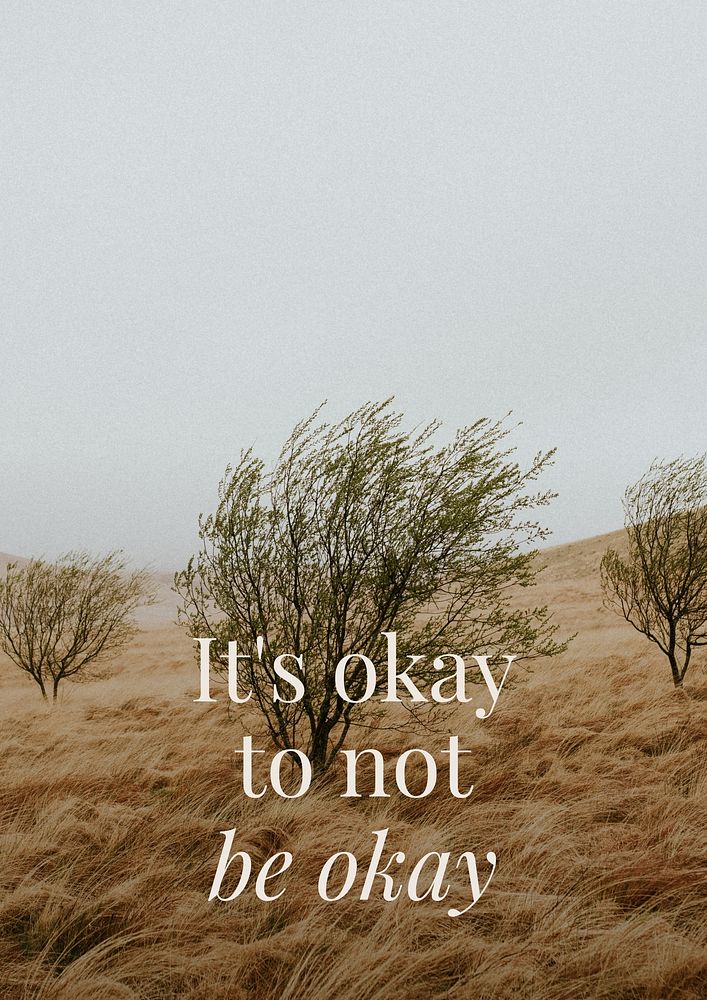 It's ok to not be ok   poster template