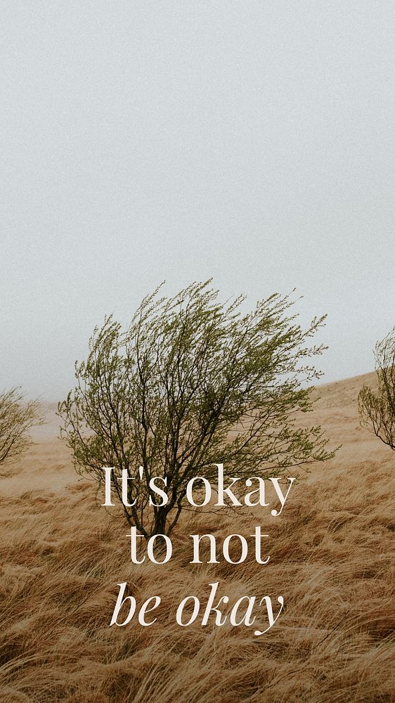 Mental health quote Instagram story template