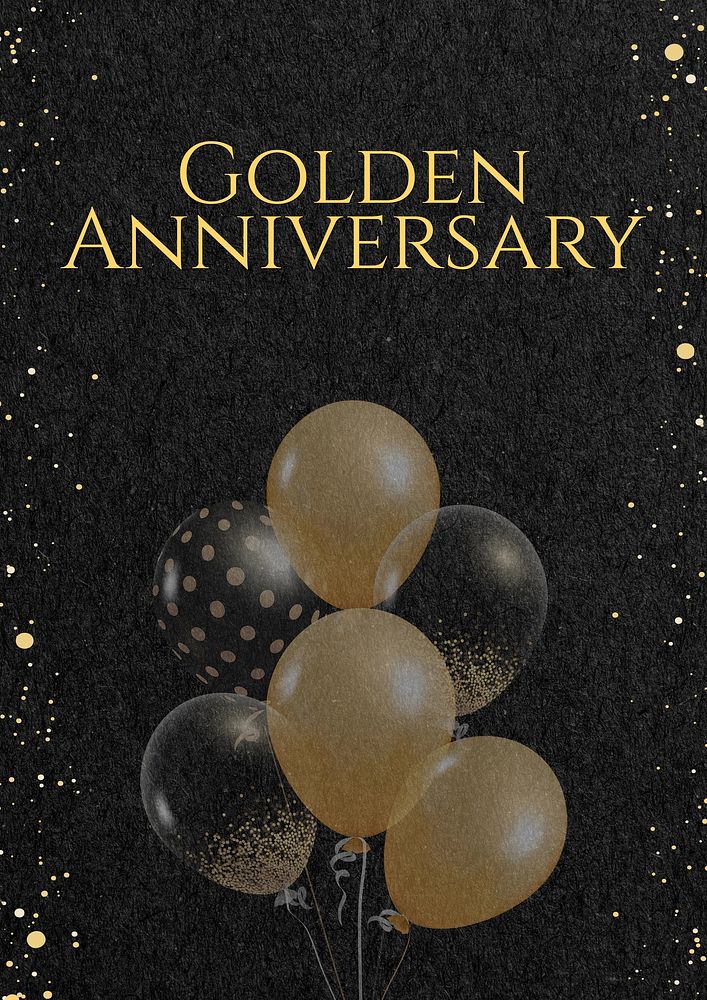 Golden anniversary  poster template