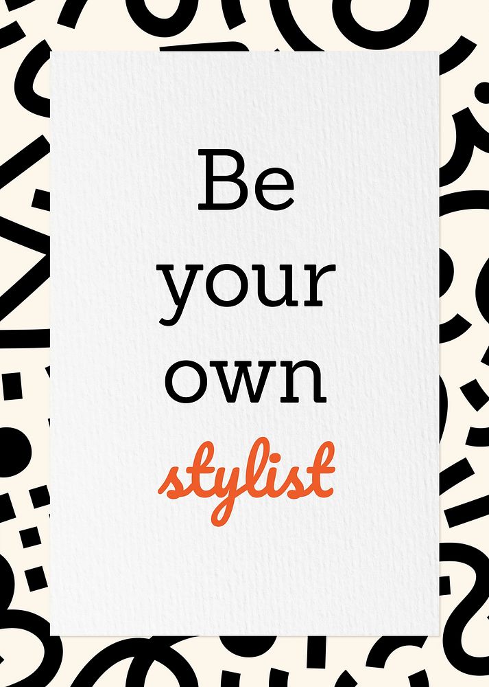 Be your own stylist  card template