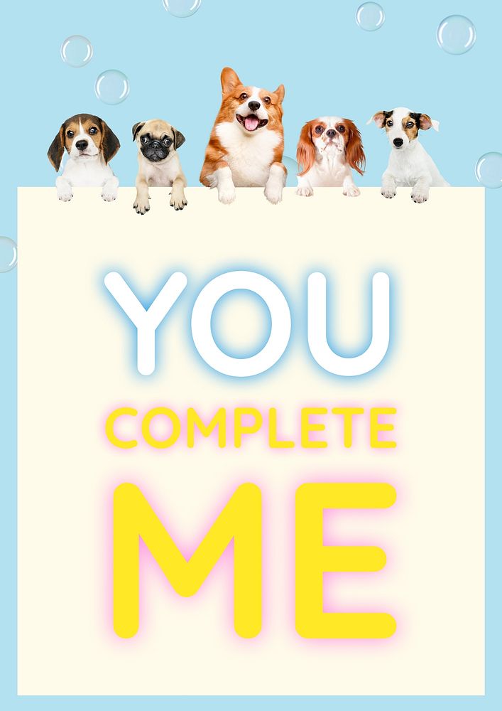 You complete me  poster template