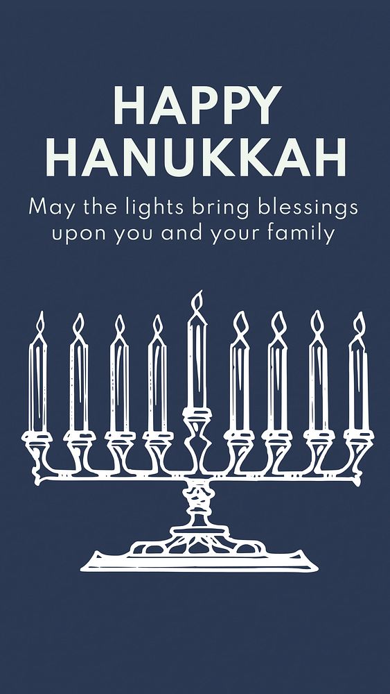 Happy Hanukkah  Facebook story template