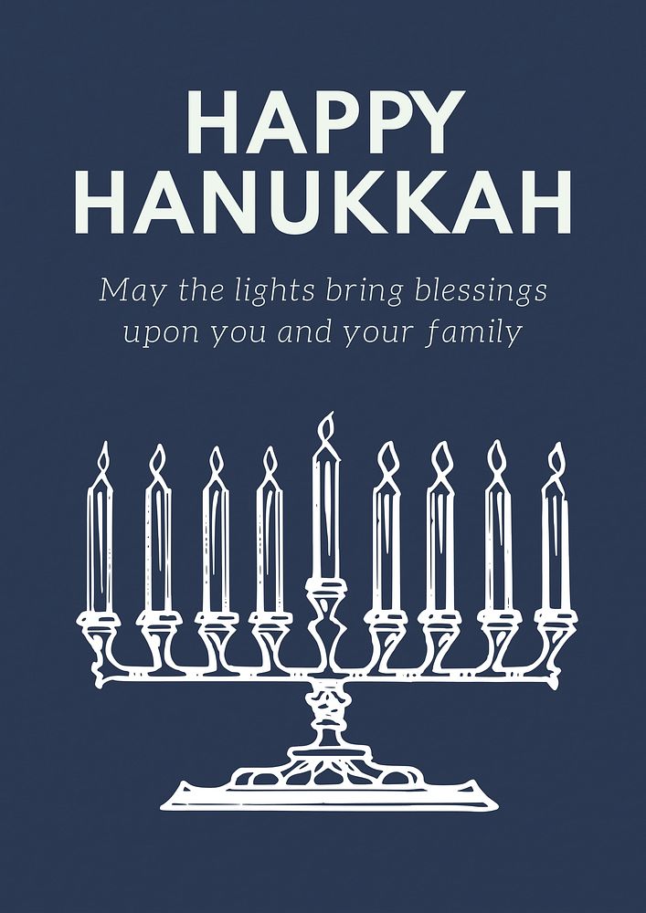 Happy Hanukkah  poster template